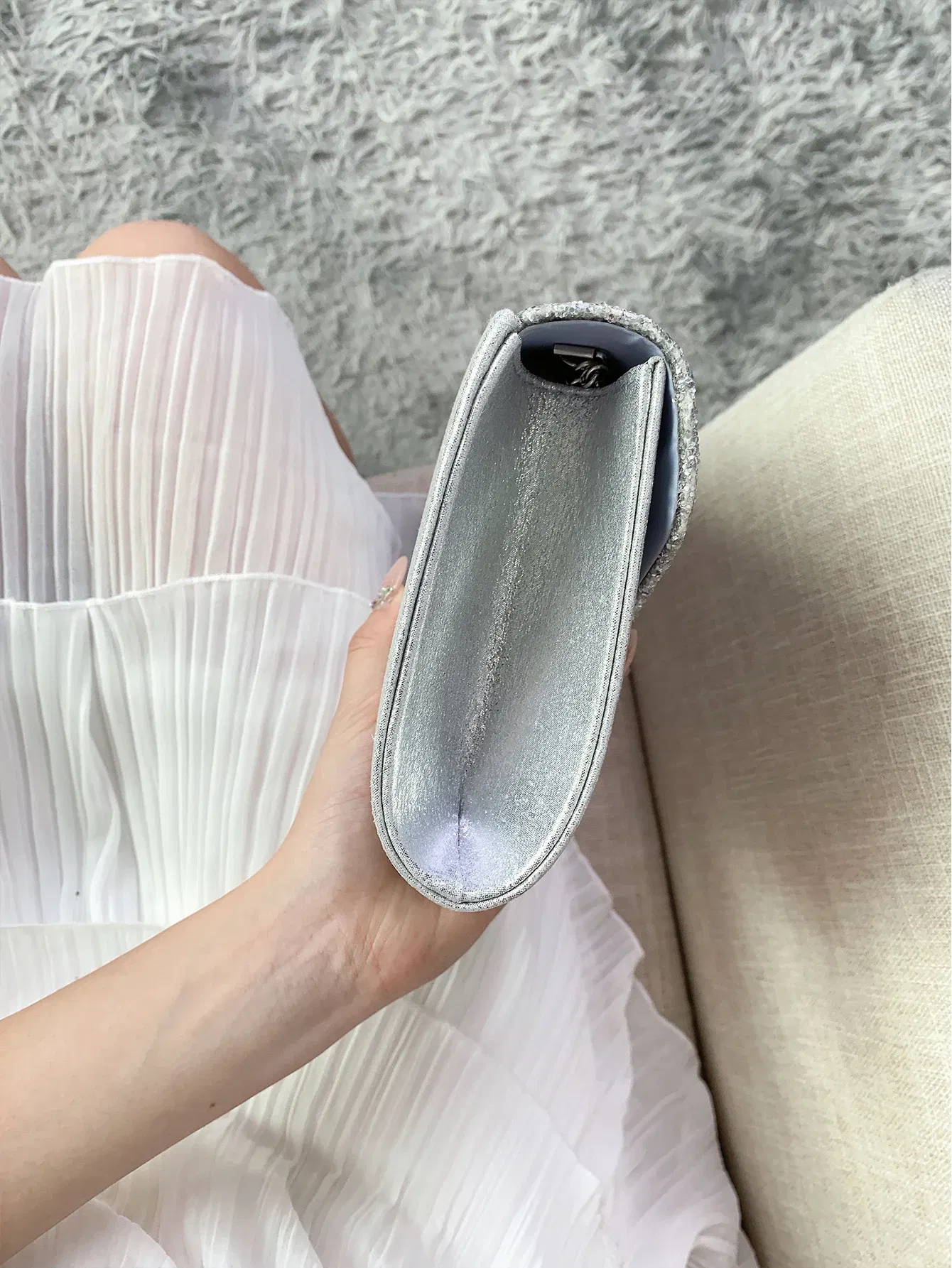 Color: DEEP BLUE - Glitter Bling,Shiny Elegant And Fashionable Envelope Clutch Bag, Party Wedding Handbag For Women Dinner Bag