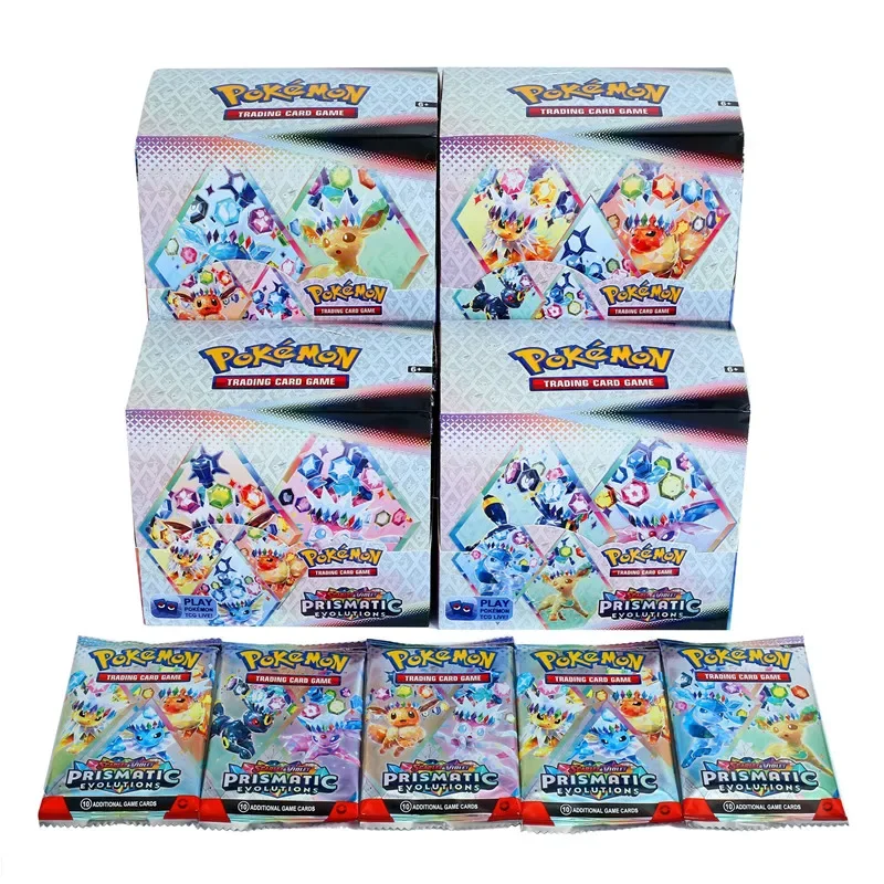 Color: Eight - *Prismatic Evolutions 360Pcs Pokemon Card Journey Together Stellar Crown 151 Ultra Prism English Booster Battle Transaction *///