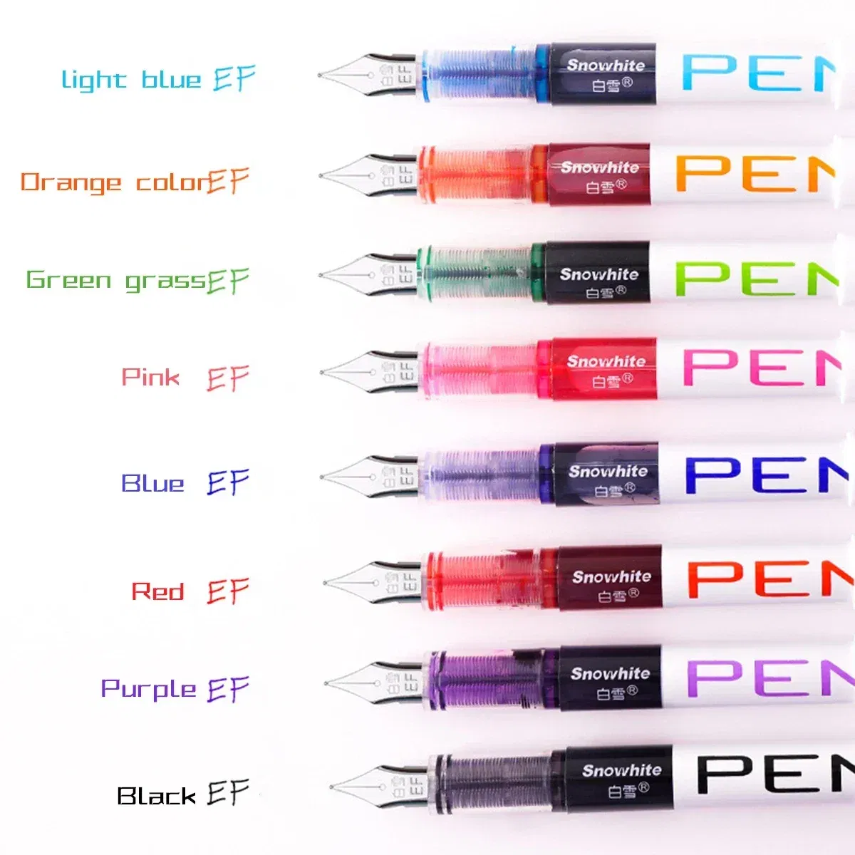 Color: SKY BLUE - 0.5mm F /0.38mm EF Extra Fine Nib Disposable  Classic Fountain Pens For Writing  For Student Office Painting & Creative Projects
