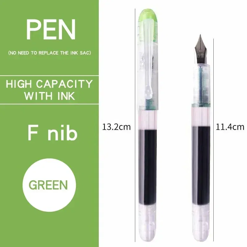 Color: SKY BLUE - 0.5mm F /0.38mm EF Extra Fine Nib Disposable  Classic Fountain Pens For Writing  For Student Office Painting & Creative Projects