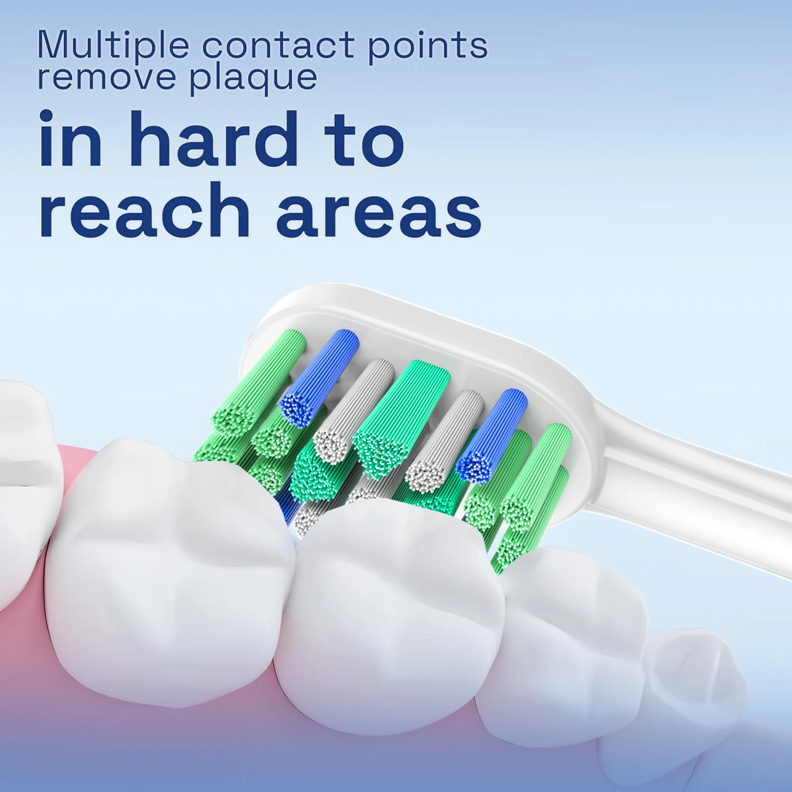 Color: Silver - Replacement Toothbrush Heads Compatible with Philips Sonicare Optimal Plaque Control HX9023/65 HX9044 HX9054 Electric Brush Head