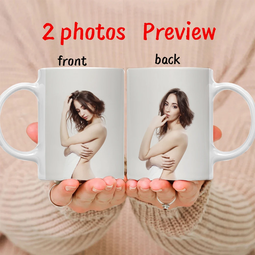 Color: Brown, Capacity: 301-400ml - Personalised Your Photo Mug, Custom NAME IMAGE TEXT Cup,Customize Coffee Mugs, Tea Cups, Mothers day, Wedding Gift 9 COLOURS