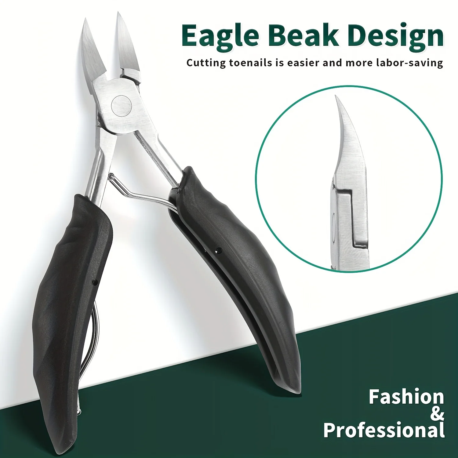 Color: army green - 9/40 pcs Full Function Manicure Set, Stainless SteelNail Clippers Pedicure Kit, Toenail Clippers Kit