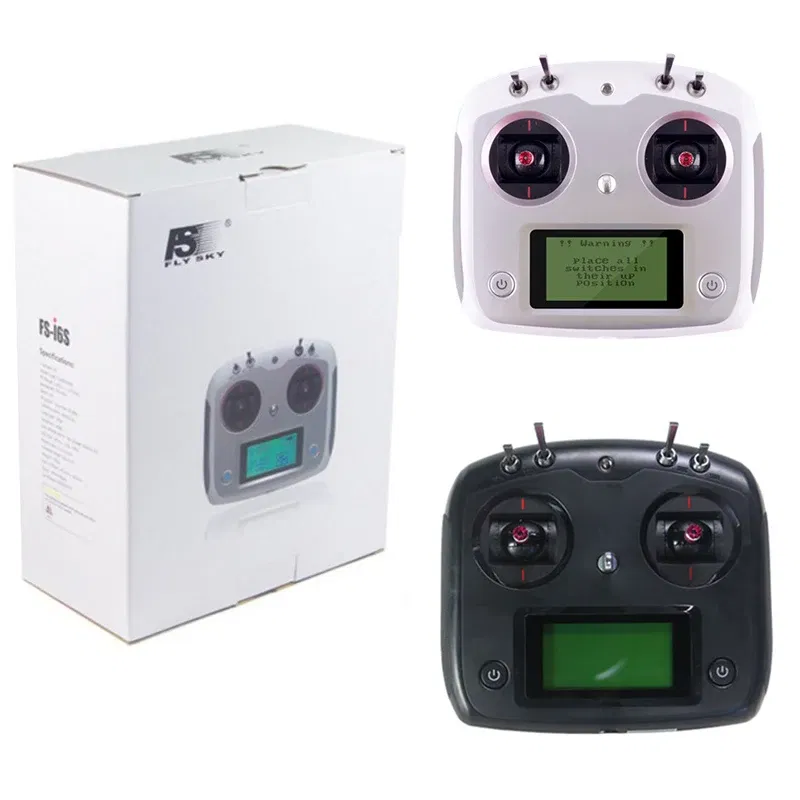 Color: Yellow - FLYSKY FS-i6S i6S 2.4G 10CH AFHDS 2A Centering Throttle Transmitter iA6B iA10B Receiver RetailBox for RC Cars Boats Drone Toys