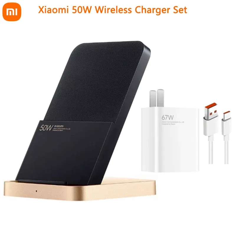 Color: silver, Ships From: CHINA - Top 50W Wireless Charger Set With 67W Charger 6A Cable Vertical Air Cooling Fast Charging For Xiaomi 10/11/12 Pro For iPhone