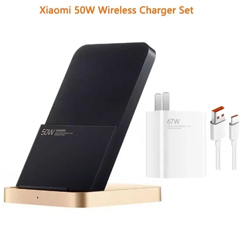 Color: silver, Ships From: CHINA - Top 50W Wireless Charger Set With 67W Charger 6A Cable Vertical Air Cooling Fast Charging For Xiaomi 10/11/12 Pro For iPhone