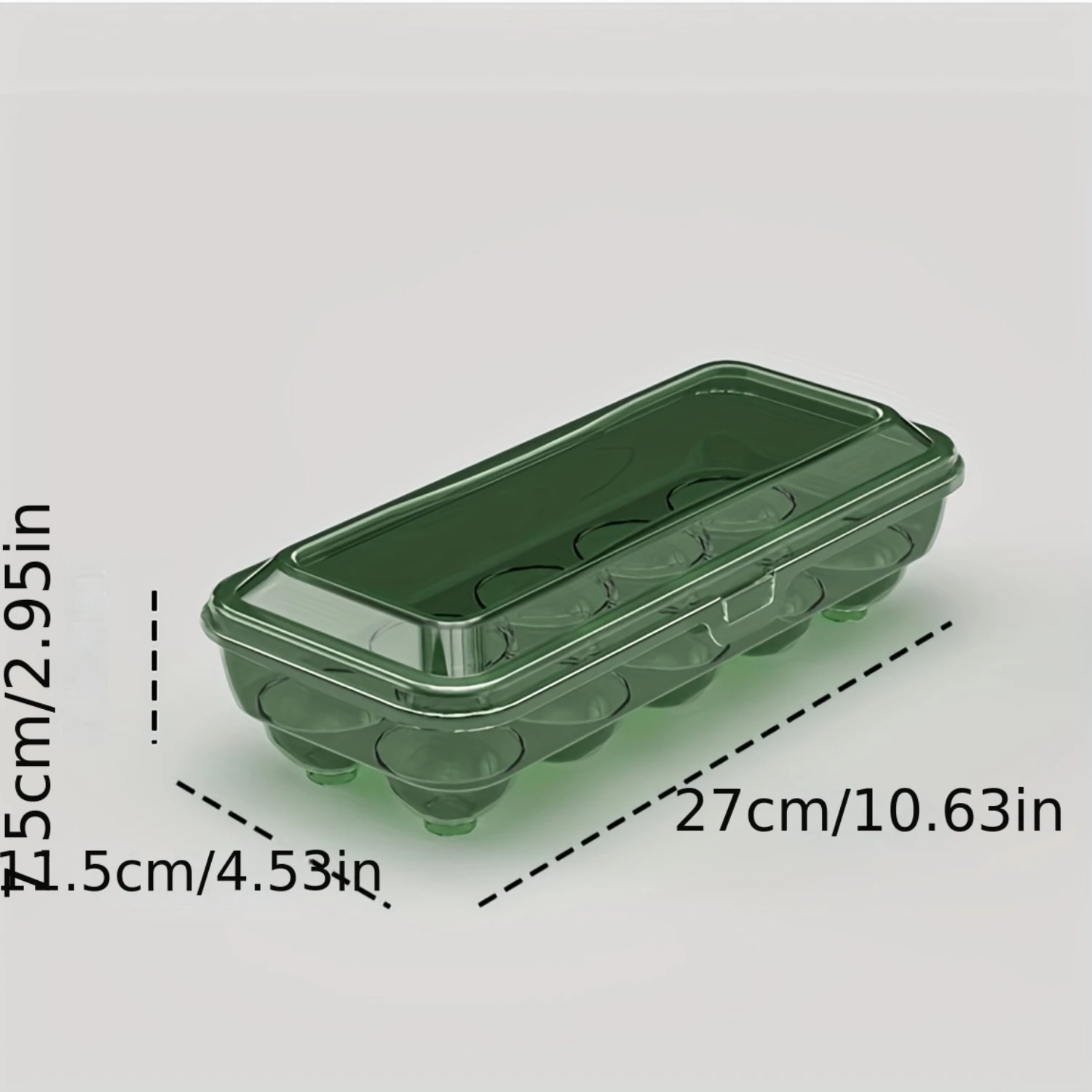 Color: black, Ships From: CHINA - 1pc Shock-Proof Egg Holder for Refrigerator, Transparent Plastic Egg Carton with Clamshell Design for Freshness,   Supplies