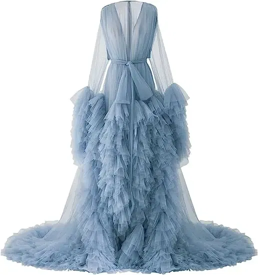 Color: DARK GRAY, Maternity Size: L, Ships From: CHINA - Tulle Long Maternity Dress Photoshoot  п?»?°?‚ь?µ  photography dresses baby shower dresses for pregnant woman  п?»?°?‚ь?µ д?»я ?±?&micr