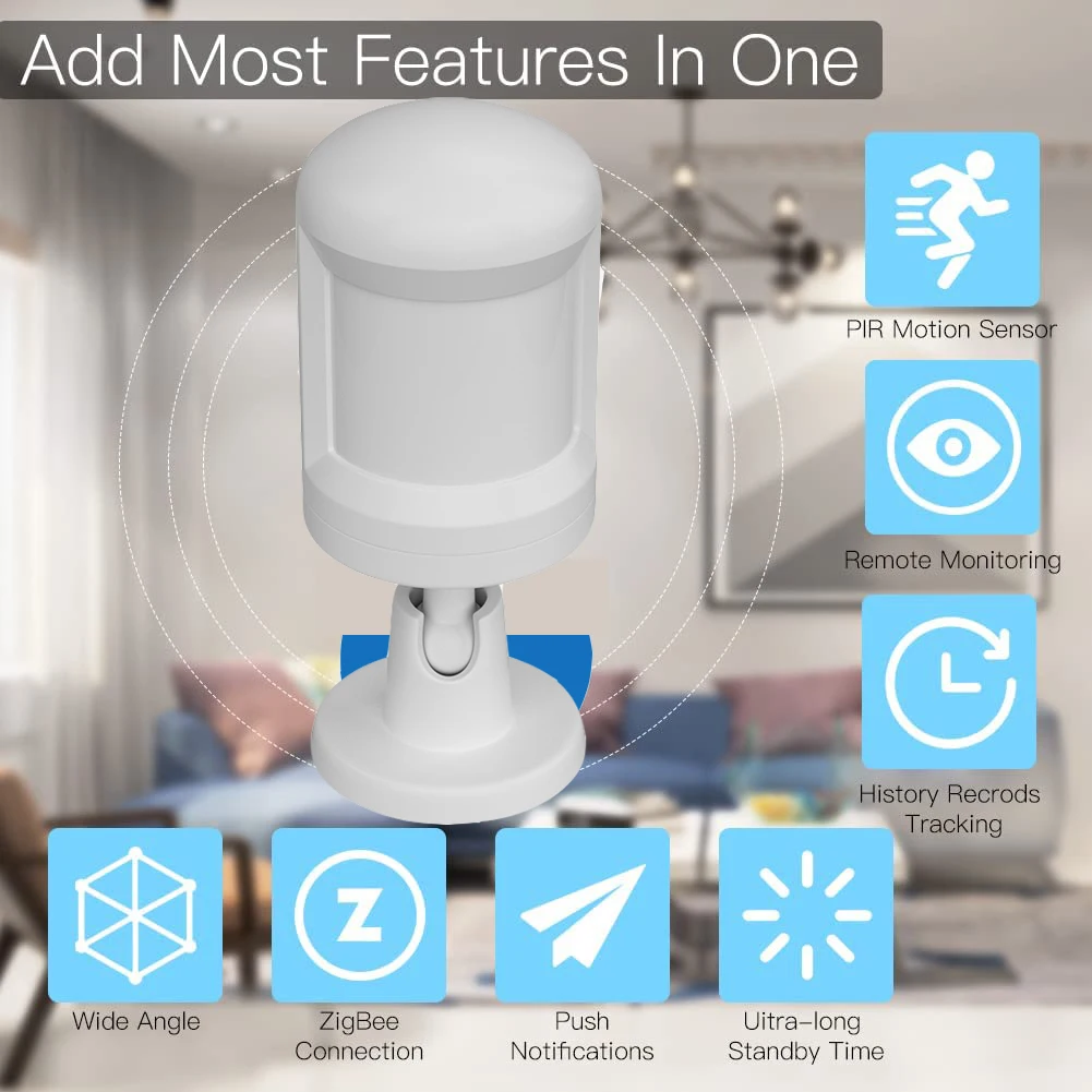 Color: Red - Tuya Smart ZigBee 3.0 Battery Alexa PIR Motion Sensor Detector 5-7M 150?° Works with ZigBee BLE5.0 Bluetooth Mesh Gateway Hub