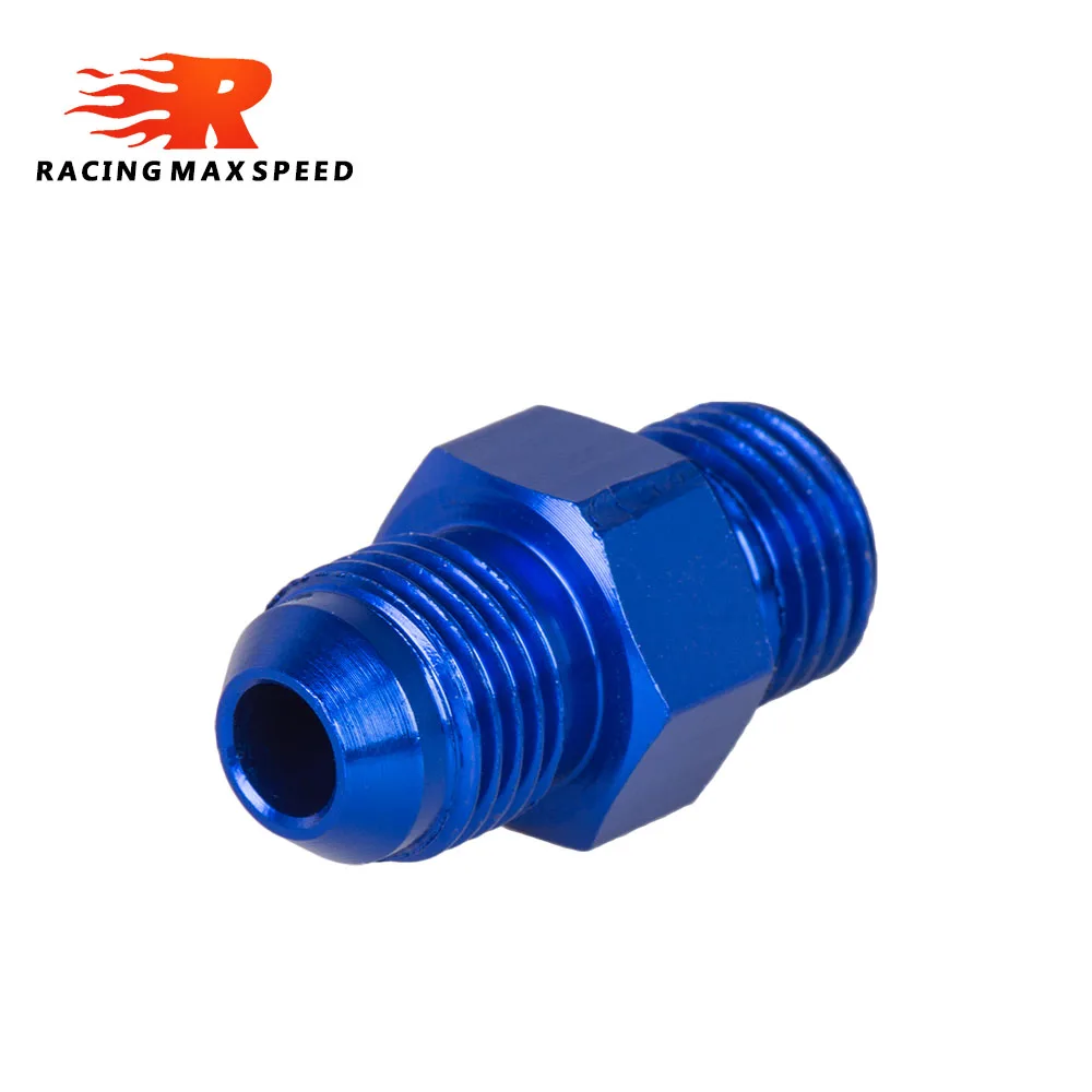 Color: WHITE - Aluminum Straight Adapter Oil Cooler Fitting AN6 An10 To 1/2 3/8 1/4 Npt M10 M12 M14*1.5,an8 To M12*1.5 AN10-AN12