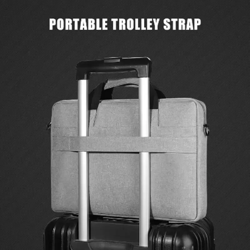 Size: 15", Color: GRAY - Business Laptop Bag Case Shoulder Tote Bag Notebook Bag Briefcase For 13 15 17 Inch Macbook Air Pro HP Huawei Asus Dell