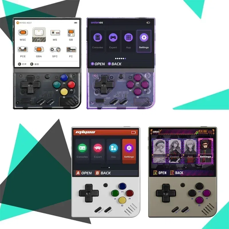Color: Gold, Bundle: Bundle 2 - MIYOO Mini Plus Portable Retro Handheld Game Console V2 Mini+ IPS Screen Classic Video Game Console Linux System Children's Gift