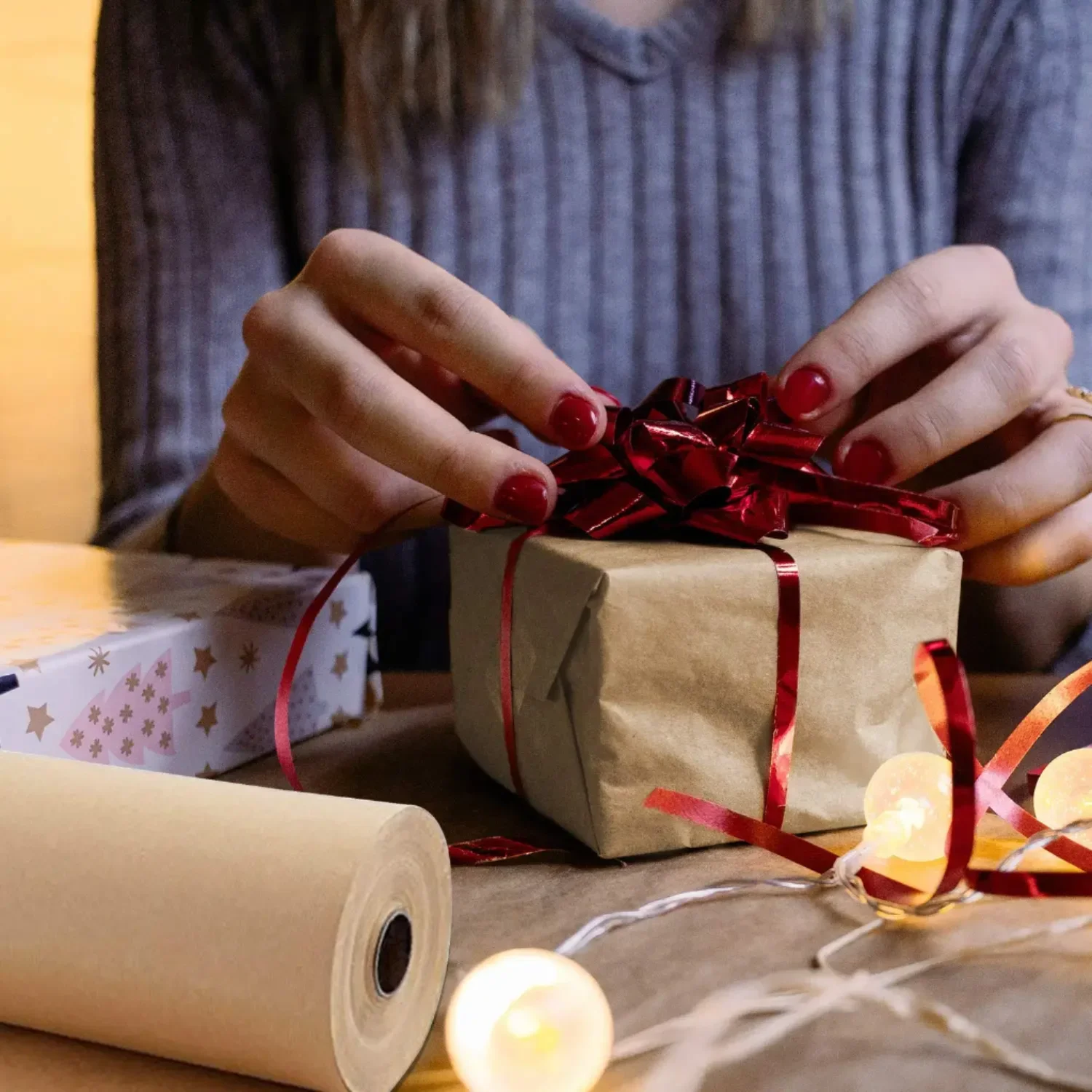 Color: Red - Brown kraft Paper Rolls, Gift Wrapping, Wrapping Paper, Shipping, Bulletin Boards, Crafts, DIY Making