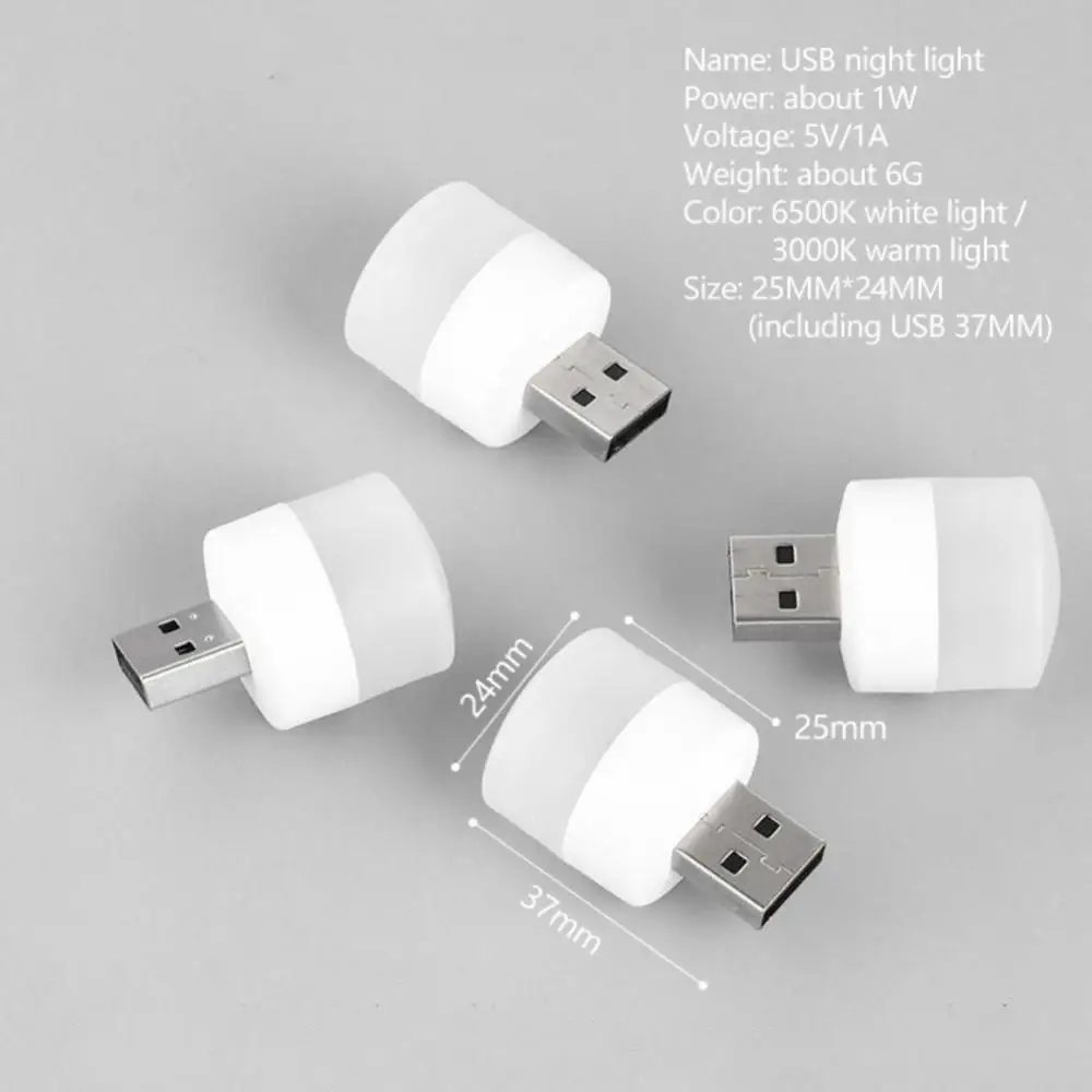Emitting Color: Dark blue, Ships From: CHINA - Mini USB Desk Lamp Bulb Eye Protection LED Night Light Gift Charging USB Small Round Book Lamp Christmas Bedroom Decoration