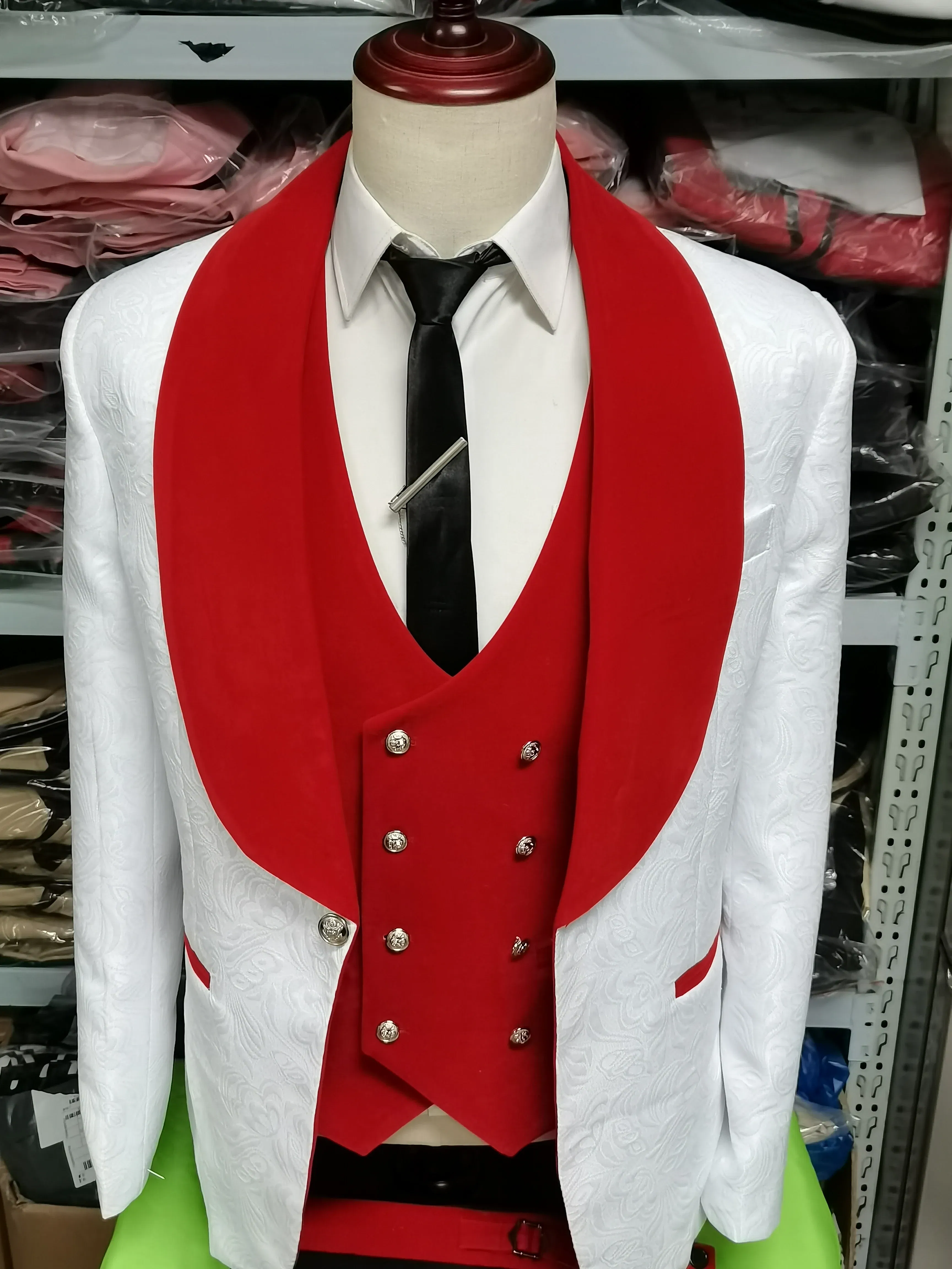Color: Mint, Size: S - Floral Jacket Men Suit Slim Fit Wedding Tuxedo Navy Blue Velvet Lapel Groom Party Suits Costume Homme Best Man Blazer