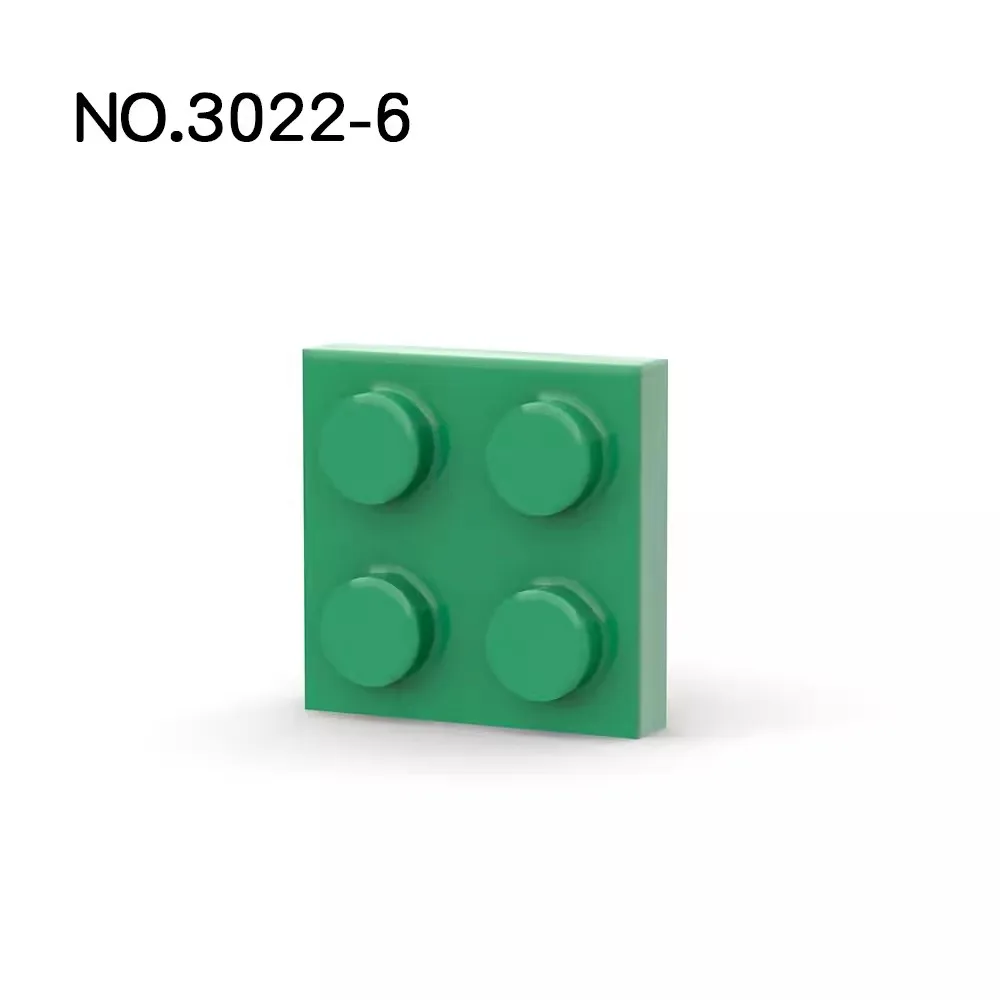 Color: GRAY - 20Pcs  MOC Parts 3022 94148 Plate 2 x 2 Compatible Bricks DIY Assmble Building Blocks Particle Kid Puzzle Brain Toy Birthday Gif