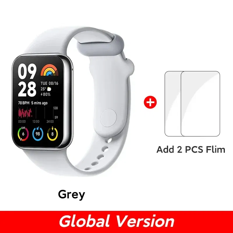 Color: WHITE, Ships From: CHINA - New! Band 8 Pro Global Version Smart Wristband1.74" Color Square AMOLED GNSS Blood Oxygen Heart Rate Monitor Bluetooth 5.3