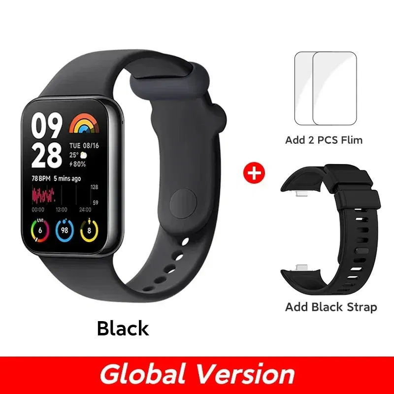 Color: WHITE, Ships From: CHINA - New! Band 8 Pro Global Version Smart Wristband1.74" Color Square AMOLED GNSS Blood Oxygen Heart Rate Monitor Bluetooth 5.3