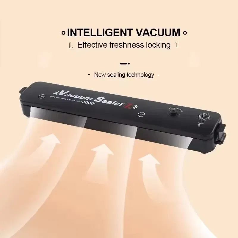 Color: Silver Gray - Automatic packaging machine food vacuum sealing machine portable household vacuum food sealing kitchen helper 220V