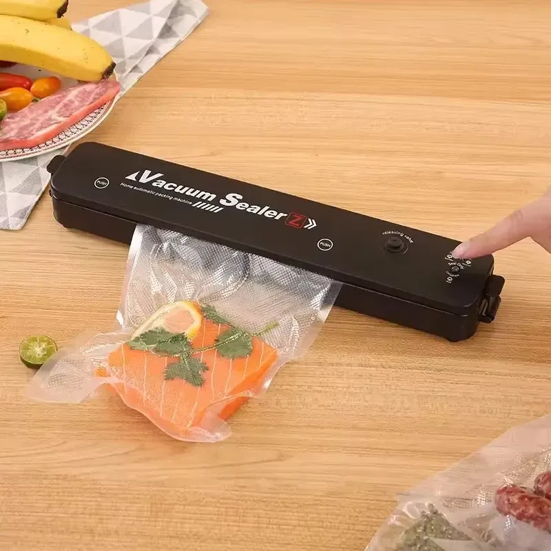Color: Silver Gray - Automatic packaging machine food vacuum sealing machine portable household vacuum food sealing kitchen helper 220V