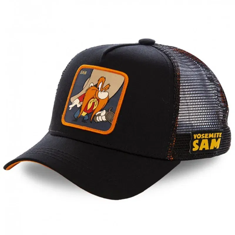 Color: PEACOCK BLUE - High Quality Disney Styles Anime Cartoon Snapback Cotton Baseball Cap Men Women Hip Hop Dad Mesh Hat Trucker Hat Dropshipping