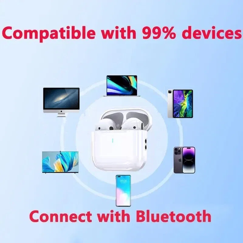 Color: Red - Original Air pro bluetooth earphones Bluetooth 5.3 auriculares Earbuds Gaming Headset For iPhone Apple Xiaomi Android phone