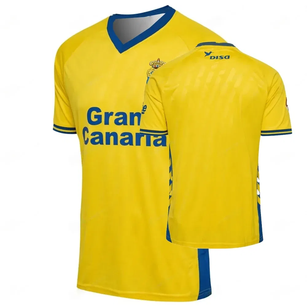 Color: black, Size: Mother 3XL  - Spanish Season New Culture UD Las Palmas Casual 3D Printed T-shirt Football Uniform Adult Children Men's Summer General Top