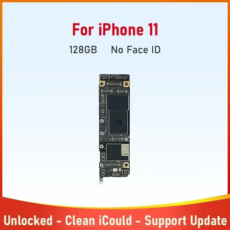 Color: black, Ships From: CHINA - New Phone Motherboard for iPhone 11 64g 128g 256g Mainboard With Face ID Unlocked Logic Board With Cleaned iCloud Support Update