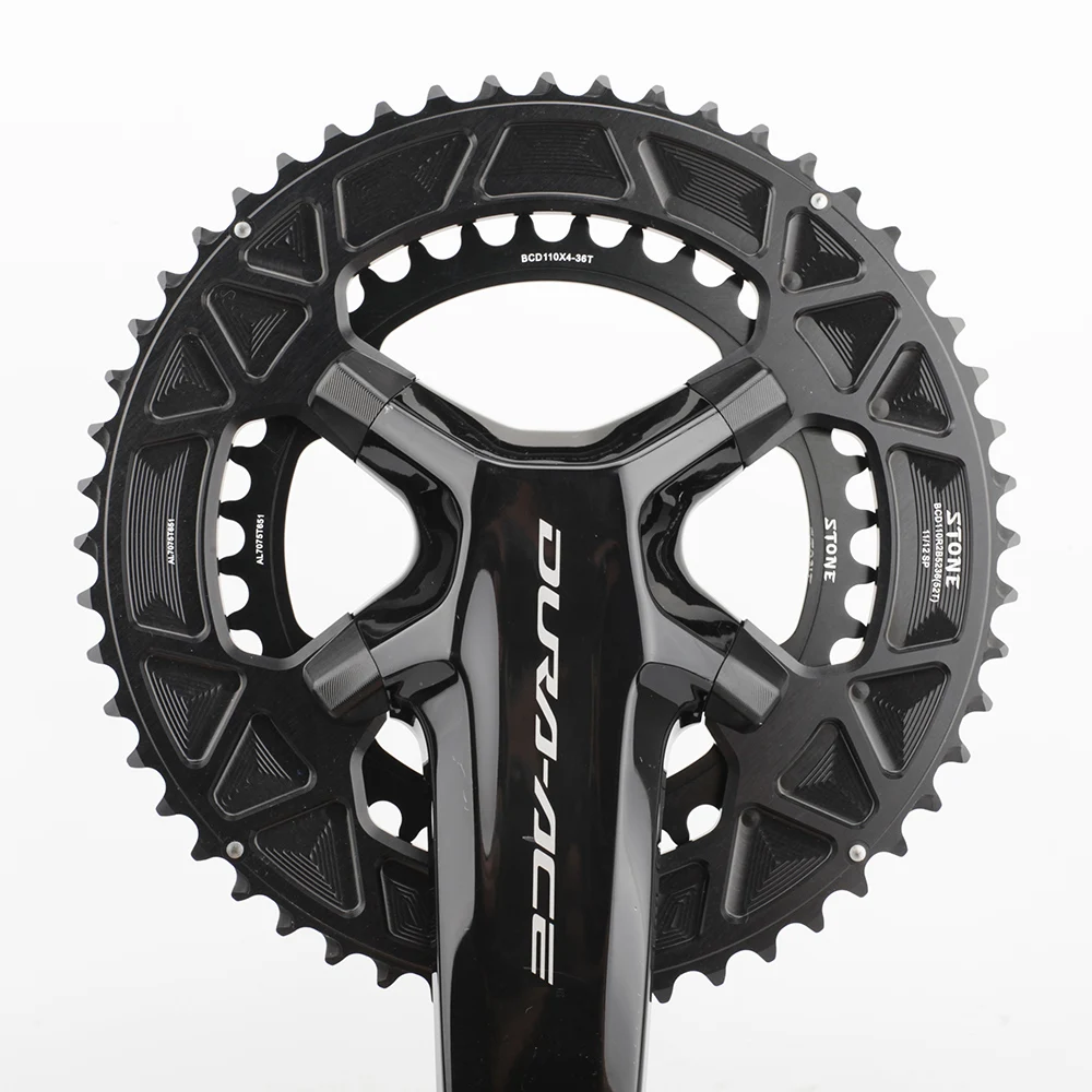 Color: Red, Ships From: CHINA, Chainwheel Teeth: 36T - STONE Double Chainring BCD 110mm 4 Bolts for 105 R7100 Ultegra R8100 R9200 Dura Ace Road Bike Chainwheel Chain Ring
