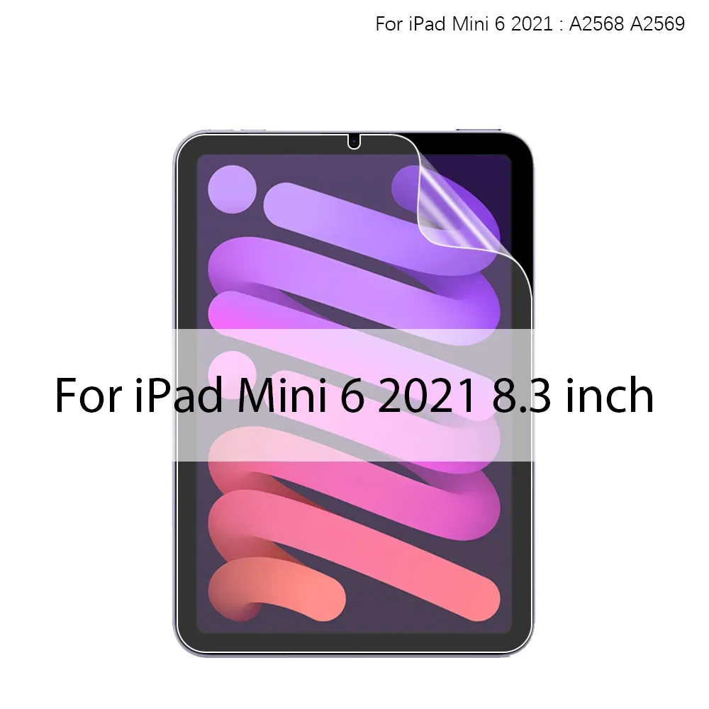 Color: PURPLE - Like Paper Film For iPad Pro 13 11 12.9 6th M4 M2 10 9 9th 10th Generation 10.9 Air 5 4 3 Mini 6 10.2 Screen Protector Paperfeel