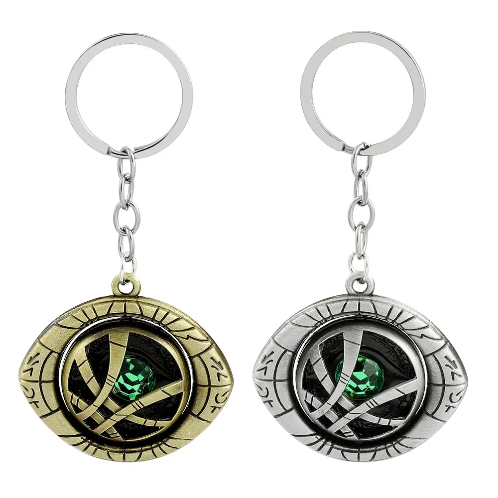 Color: black, Ships From: CHINA - Marvel Avengers Dr Strange Necklace Men Doctor Strange Infinity Time Stones Eye of Agamotto Rotatable Necklace Keychain Kpop