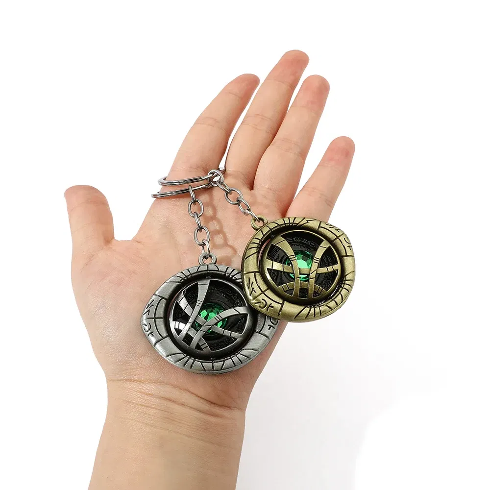 Color: black, Ships From: CHINA - Marvel Avengers Dr Strange Necklace Men Doctor Strange Infinity Time Stones Eye of Agamotto Rotatable Necklace Keychain Kpop