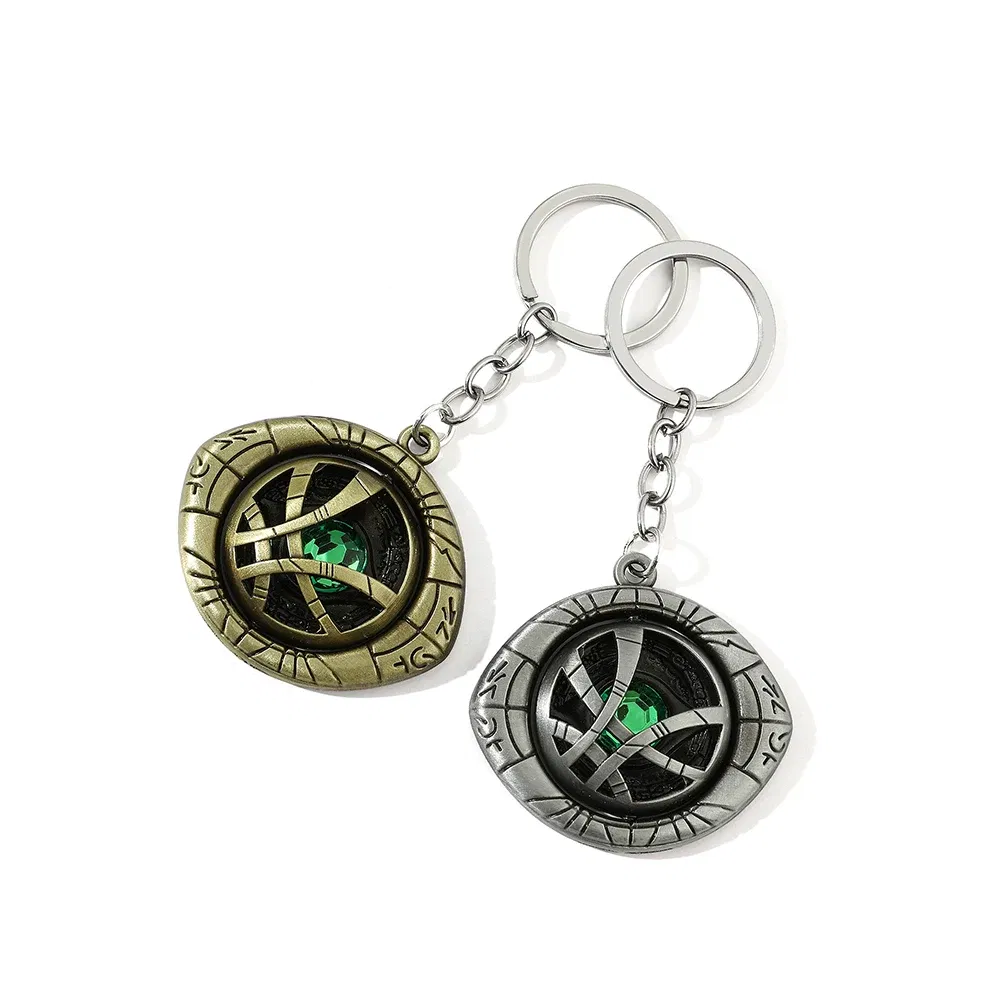 Color: black, Ships From: CHINA - Marvel Avengers Dr Strange Necklace Men Doctor Strange Infinity Time Stones Eye of Agamotto Rotatable Necklace Keychain Kpop