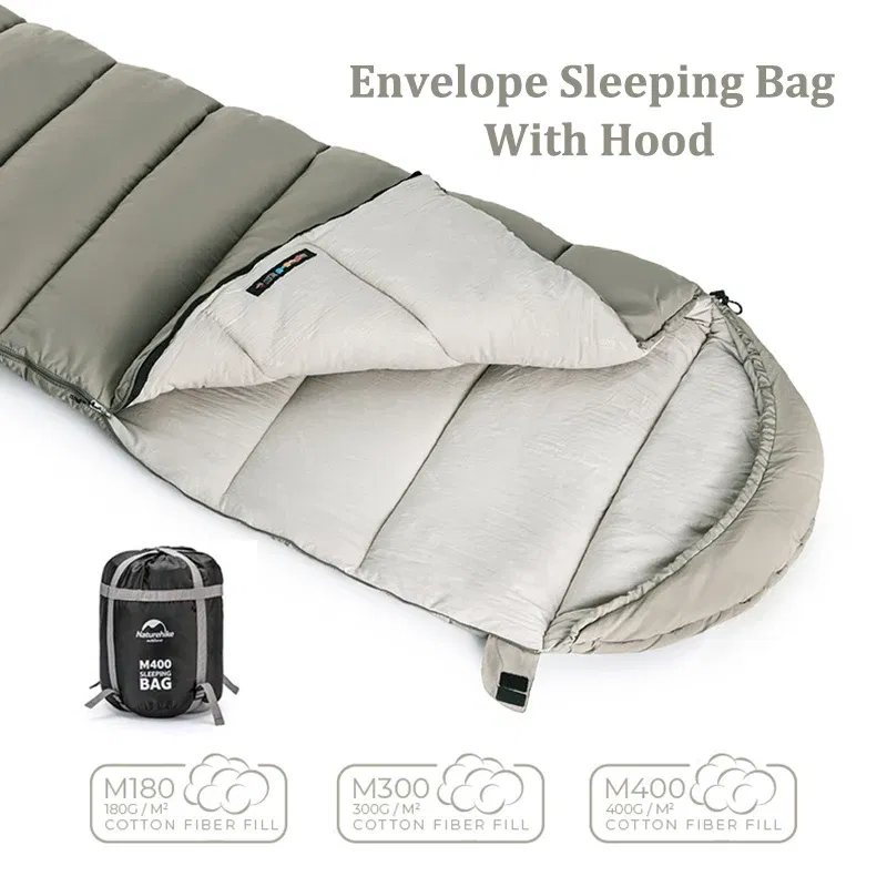 Color: Navy Blue, Ships From: CHINA - Naturehike Envelope Backpacking Sleeping Bags Cotton Lightweight Portable Detachable Camping Sleeping Bag for Travel Outdoor