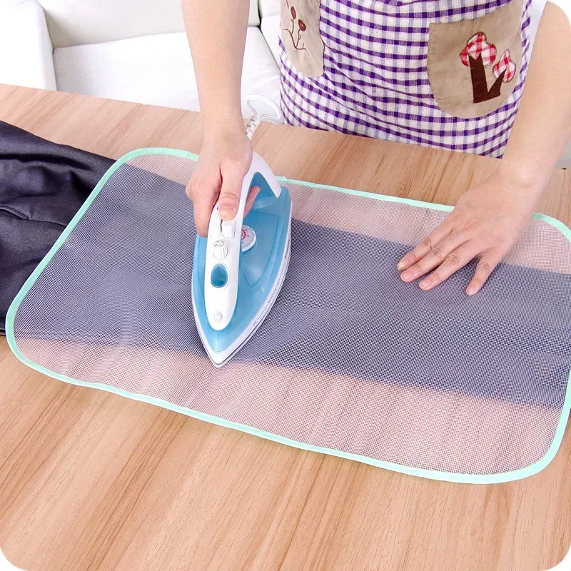 Color: Yellow - Ironing Pad T-shirt pantsHigh Temperature Resistant Heat Insulation Ironing Cloth Clothes Protection Pad Home Mesh Ironing Board