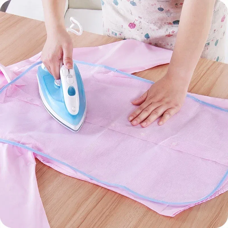 Color: Yellow - Ironing Pad T-shirt pantsHigh Temperature Resistant Heat Insulation Ironing Cloth Clothes Protection Pad Home Mesh Ironing Board