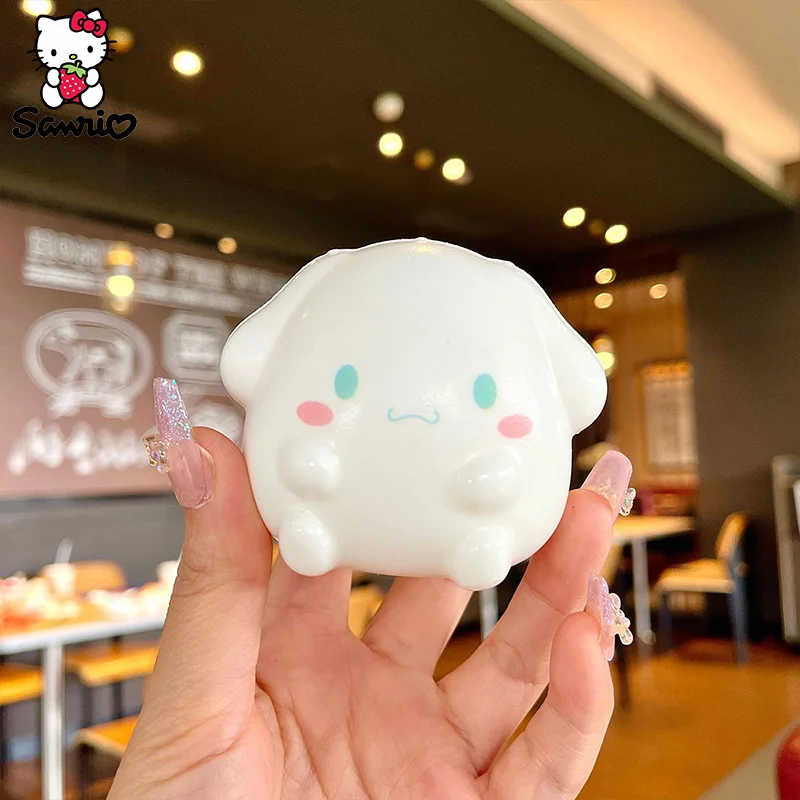 Color: black - Anime Cinnamoroll Kawaii Sanrio Kuromi Melody Decompression Stress Relief Squishy Hello Kitty Kid Hand Pinch Toy Healing Gift
