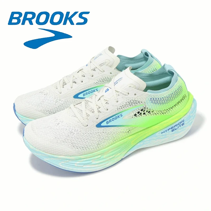 Color: MULTI, Shoe Size: 45 - Brooks Hyperion Elite 4 Series Gray Green Men's Casual Running Shoes Daily Cushioning Breathable Walking Sports Shoes