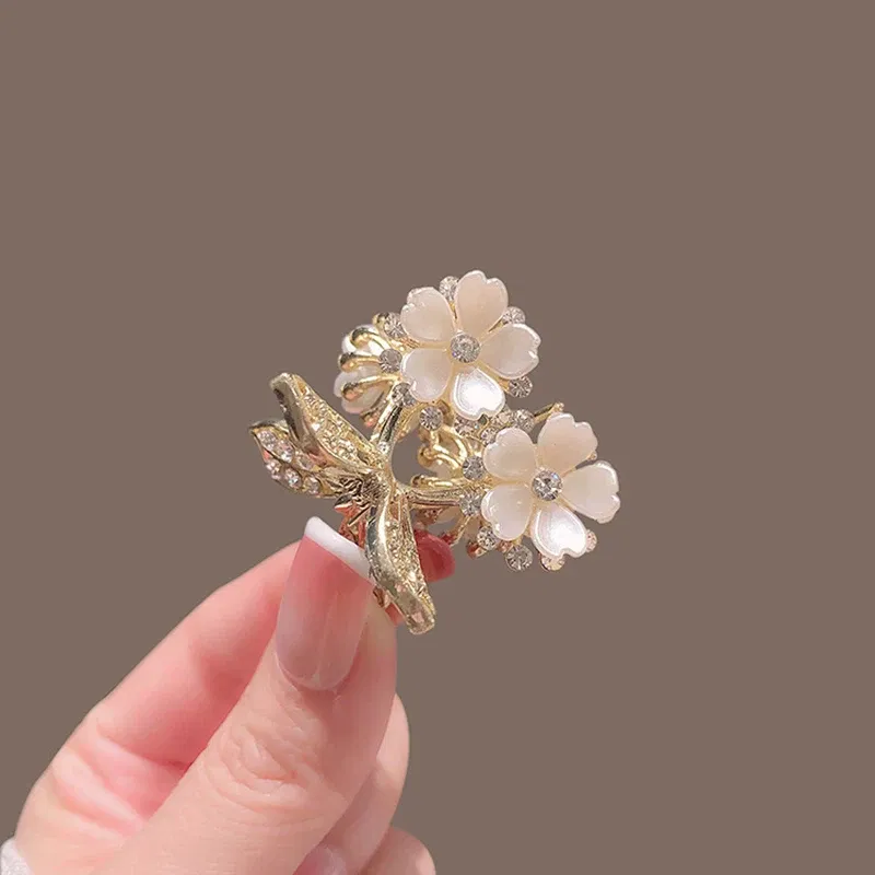 Color: black - Super Fairy Sakura Cherry Clip Small Size Girl Bangs Clip Side Clip Top Clip Fashionable Hairpin Hair Accessories