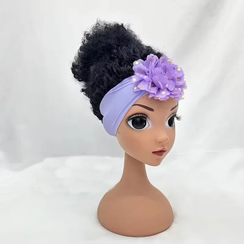 Color: GRAY, Ships From: CHINA - Popular Beauty Girls Full Head Feel Like Human Hair Wig for Kids Girls Synthetic Headband Wigs Soft Breathable Wigs for Baby