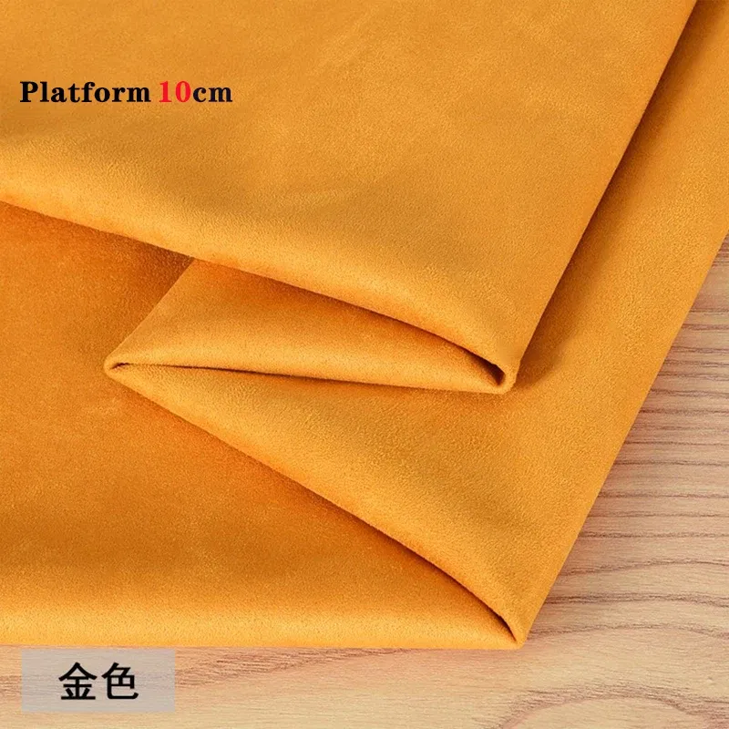 Color: Beige, Size: M - Suede Shoes Cover Steel Pole Dance Training Specific Protective Cover 10CM Platform Anti Slip Wear-resistant Boots Protective
