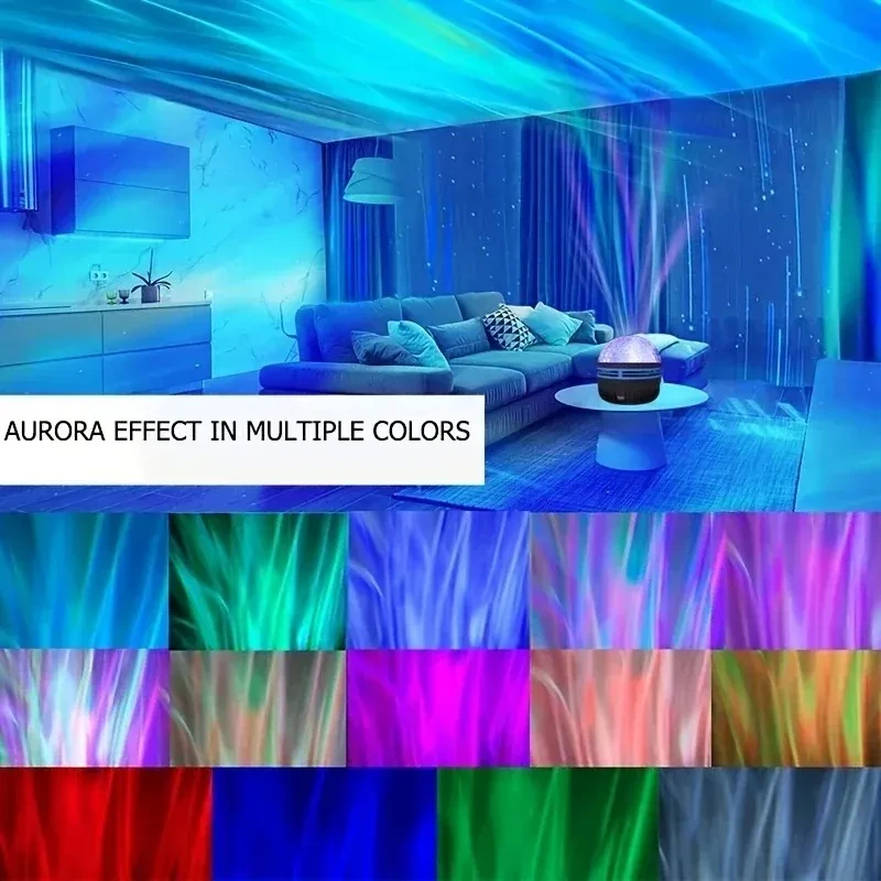2 in 1 Northern Lights and Ocean Wave Projector - With 14 Light Effects