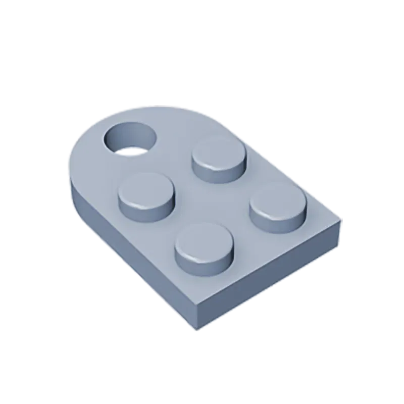 Color: Light  Blue - Gobricks 1pcs Moc Bricks Plate Special Parts 3x2 with Hole Compatible with 3176 Assemble Building Block Kids Toys DIY Gift Adult
