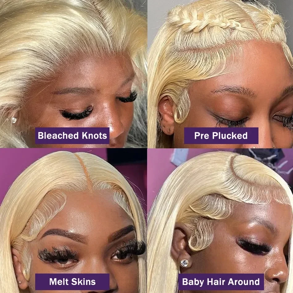 Color: #144, Ships From: CHINA, Stretched Length: 8inches, Density: 150% - 613 Blonde Lace Front Wig Human Hair 13X6 Hd Lace Frontal Wig Straight Lace Front Wigs Human Hair 13X4 Lace Front Human Hair Wig