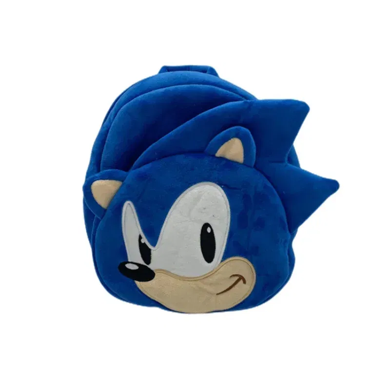 Color: WHITE - Gifts Hedgehog Sonic Backpack High Appearance Game Kindergarten Children Plush Coin Purse  Anime Cartoon School Bag Mochila