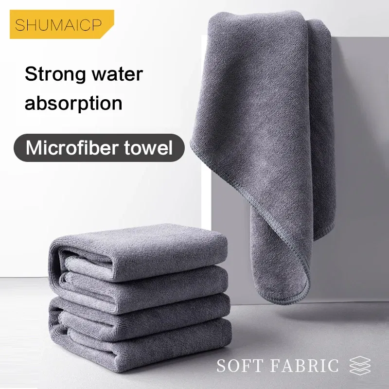 Color: Pink - High-end Microfiber Auto Wash Towel Car Cleaning Drying Cloth Hemming Car Care Cloth Detailing Car Wash Towel