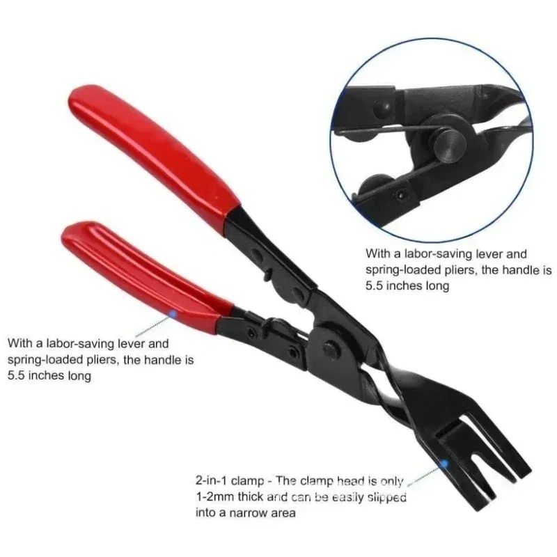 Color Name: Black - Car Headlight Repair Installation Tool Trim Clip Removal Pliers Van Door Panel Fascia Dash Upholstery Remover Tool Dropshipping