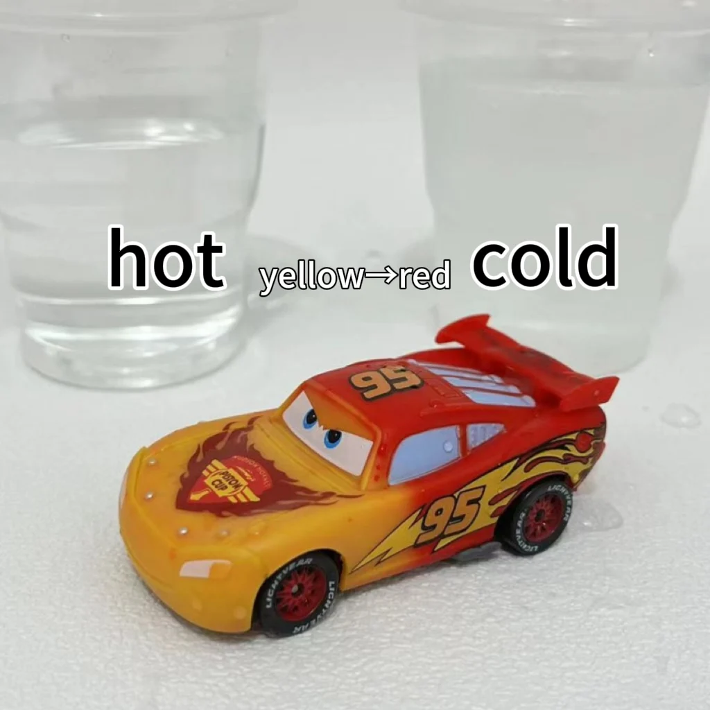 Color: Champagne - Pixar Cars 3 Temperature-variable Model Disney Lightning Mcqueen Racing Family Mack Uncle Car Toy Boy Girl Children Toys Gift