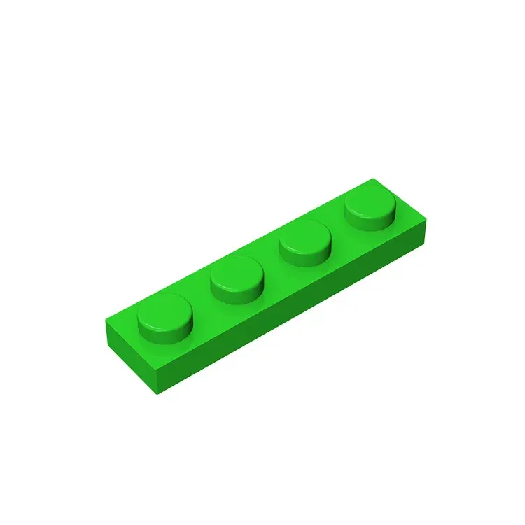 Color: Light  Blue - Gobricks 10PCS MOC Bricks Parts Plate 3710 1x4 Compatible Assembles Particles For Building Blocks DIY Bricks Educational Toys