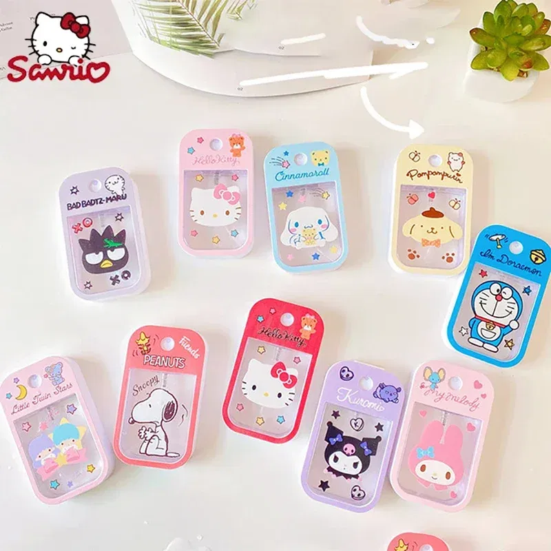 Color: Black - Sanrio Travel Perfume Bottle Refillable Melody Alcohol  Bottle Kawaii Kuromi Cinnamoroll  Gifts Boys Kids Girls Childrens